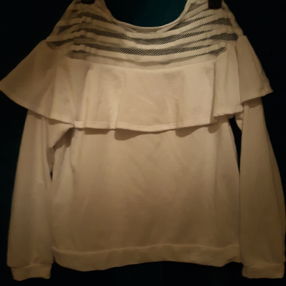 Charming Charlie ruffle sheer top